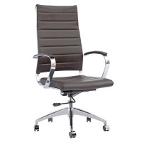 Fine Mod Imports FMI10078-DARK BROWN Sopada Conference Office Chair High Back, Dark Brown